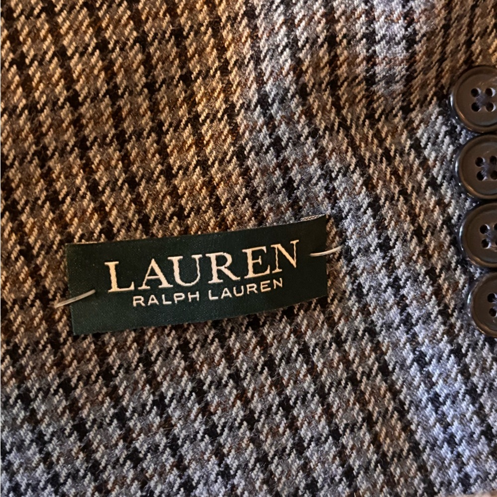 Ralph Lauren Black and Gray Checkered Blazer - Picture 6 of 8